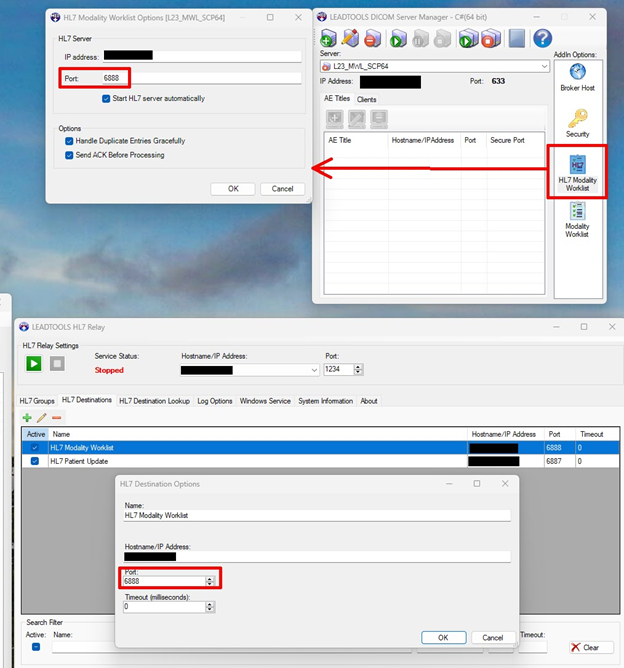 HL7 Modality Worklist Options